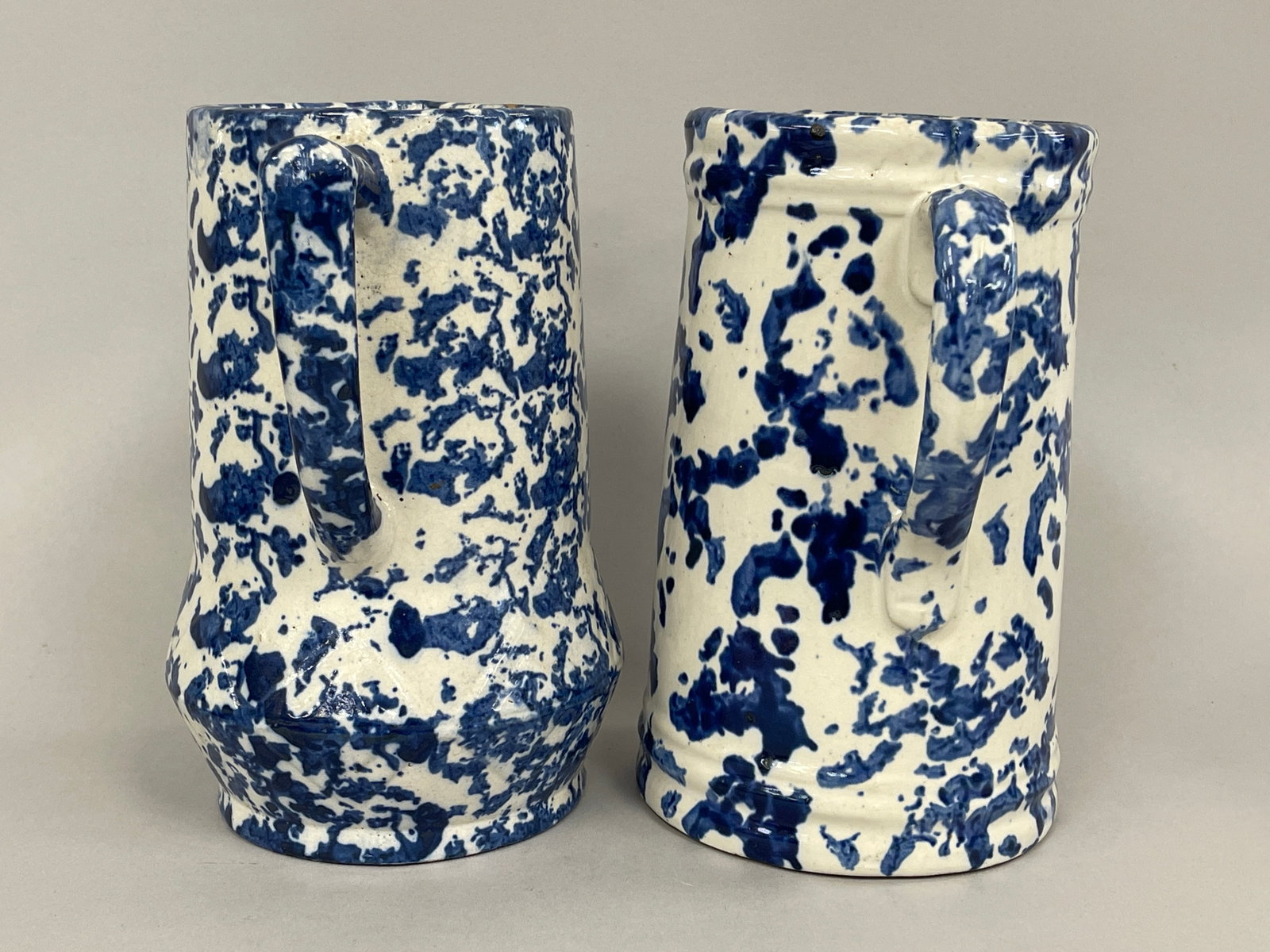TWO SPONGEWARE PITCHERS - 5
