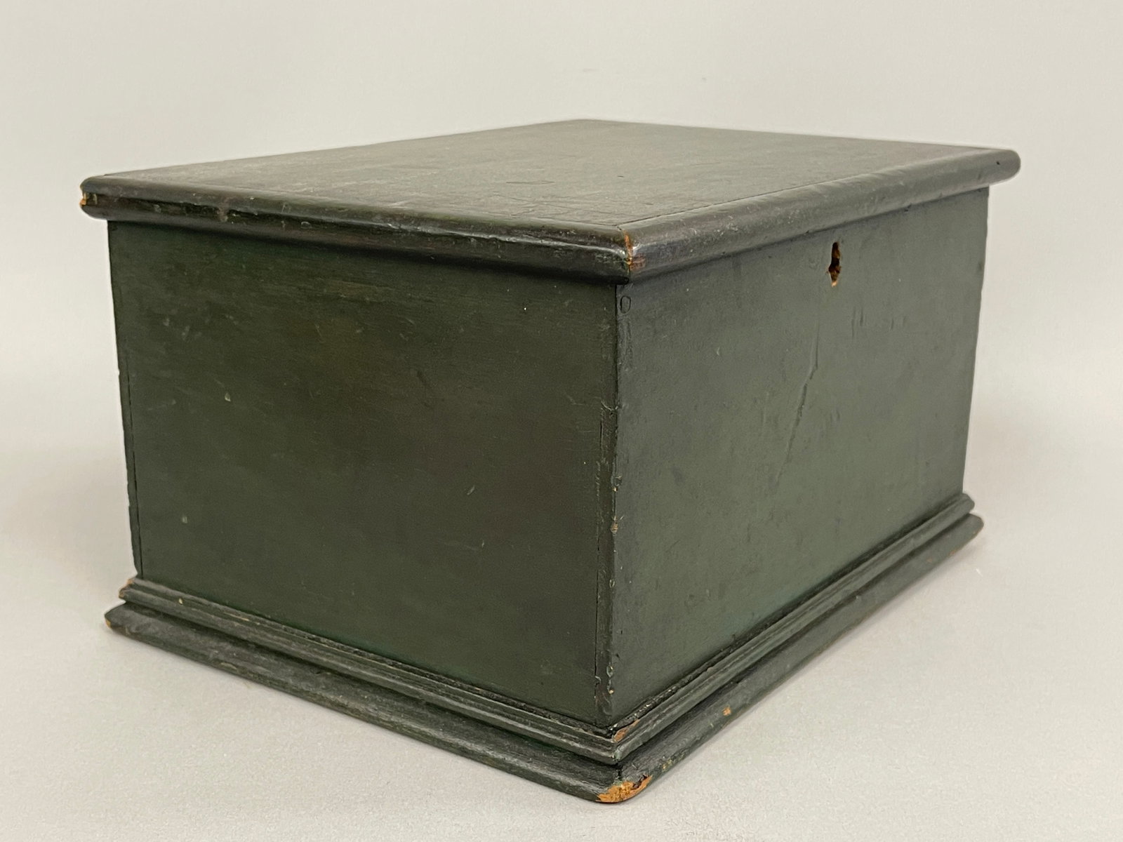 SMALL PAINTED DOCUMENT BOX LIFT TOP - 2