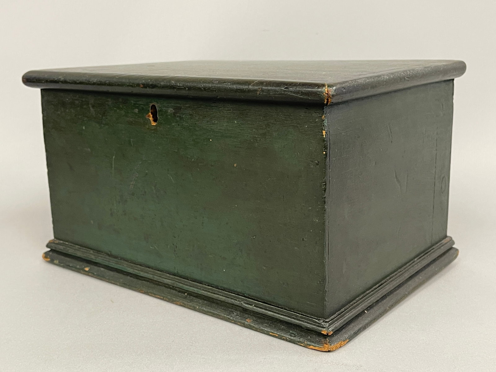 SMALL PAINTED DOCUMENT BOX LIFT TOP - 3