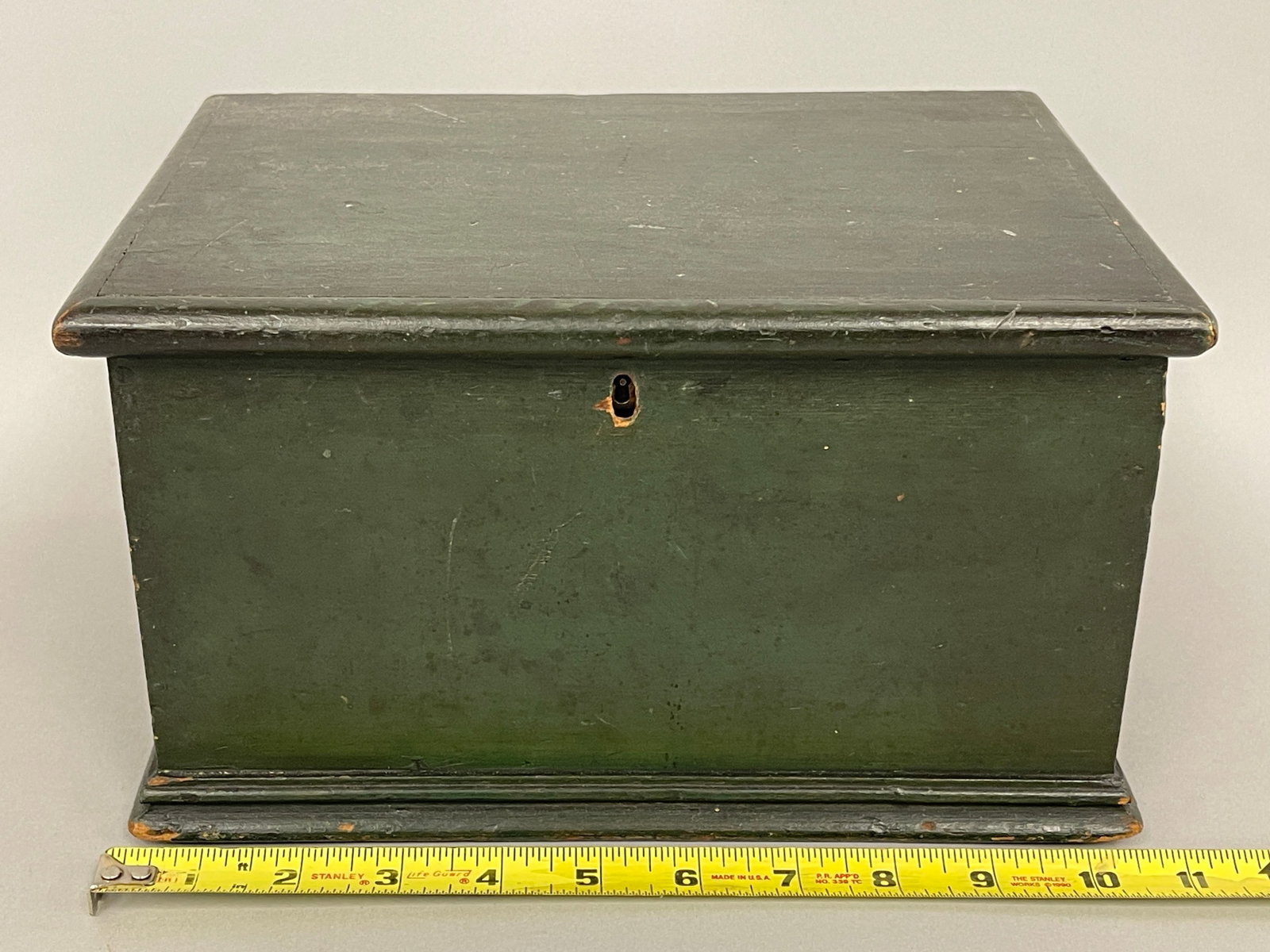 SMALL PAINTED DOCUMENT BOX LIFT TOP - 5