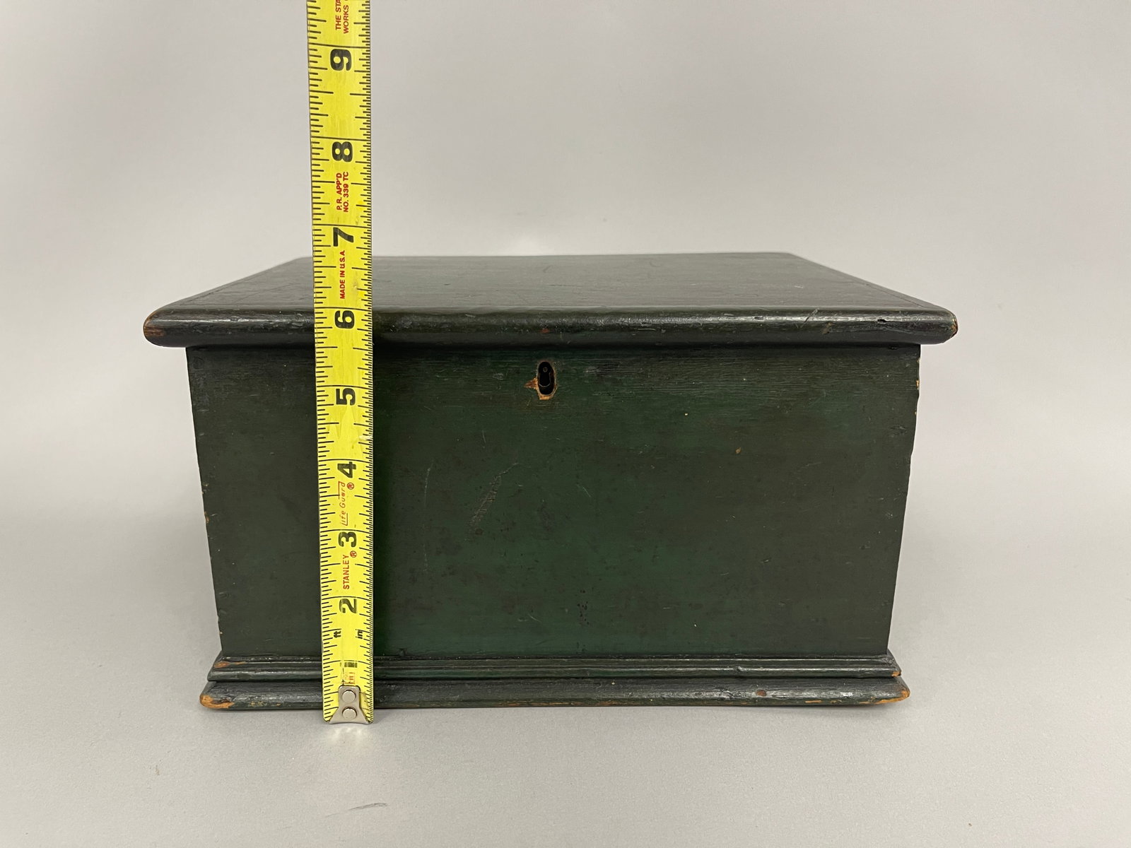 SMALL PAINTED DOCUMENT BOX LIFT TOP - 6