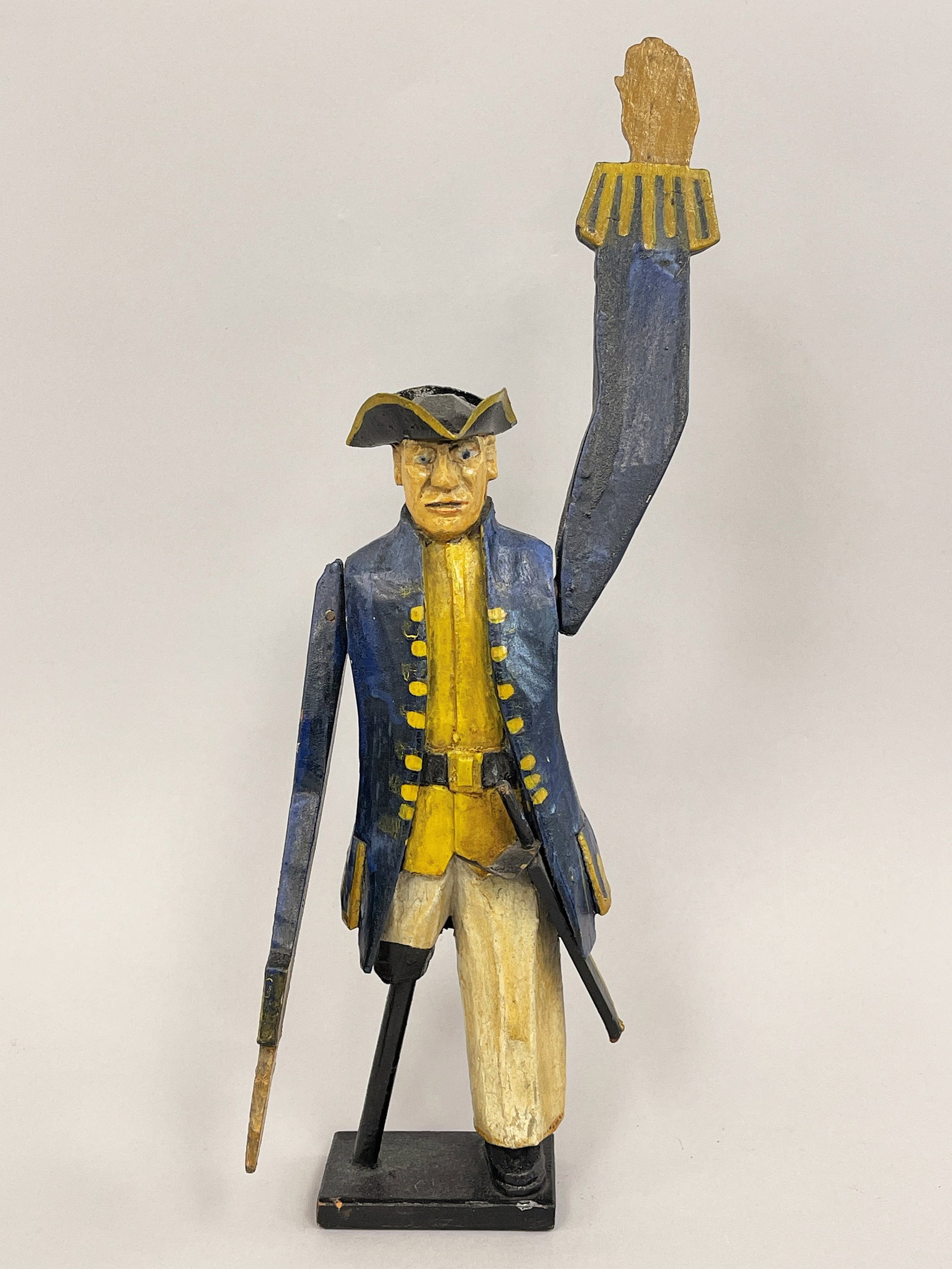 WOODEN PAINTED PIRATE WHIRLIGIG: WOODEN PAINTED PIRATE WHIRLIGIG
