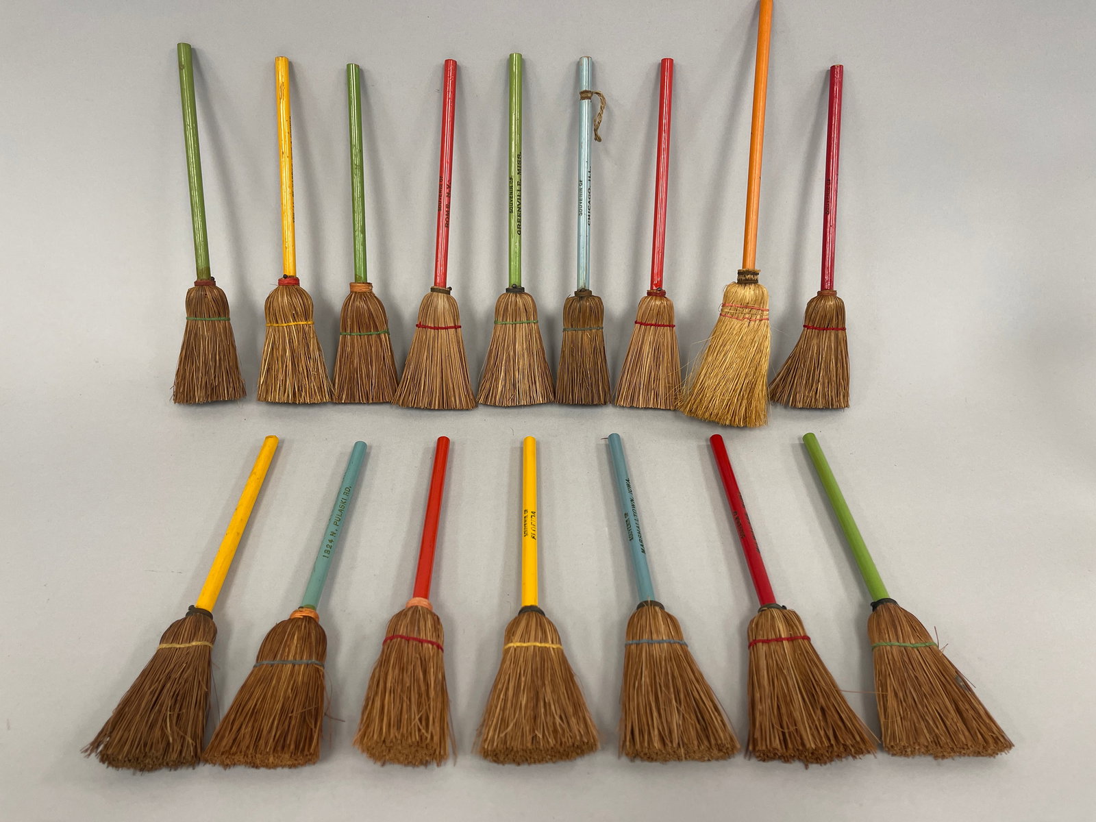 GROUPING OF SOUVENIR "PENCIL" BROOMS (1 of 6)