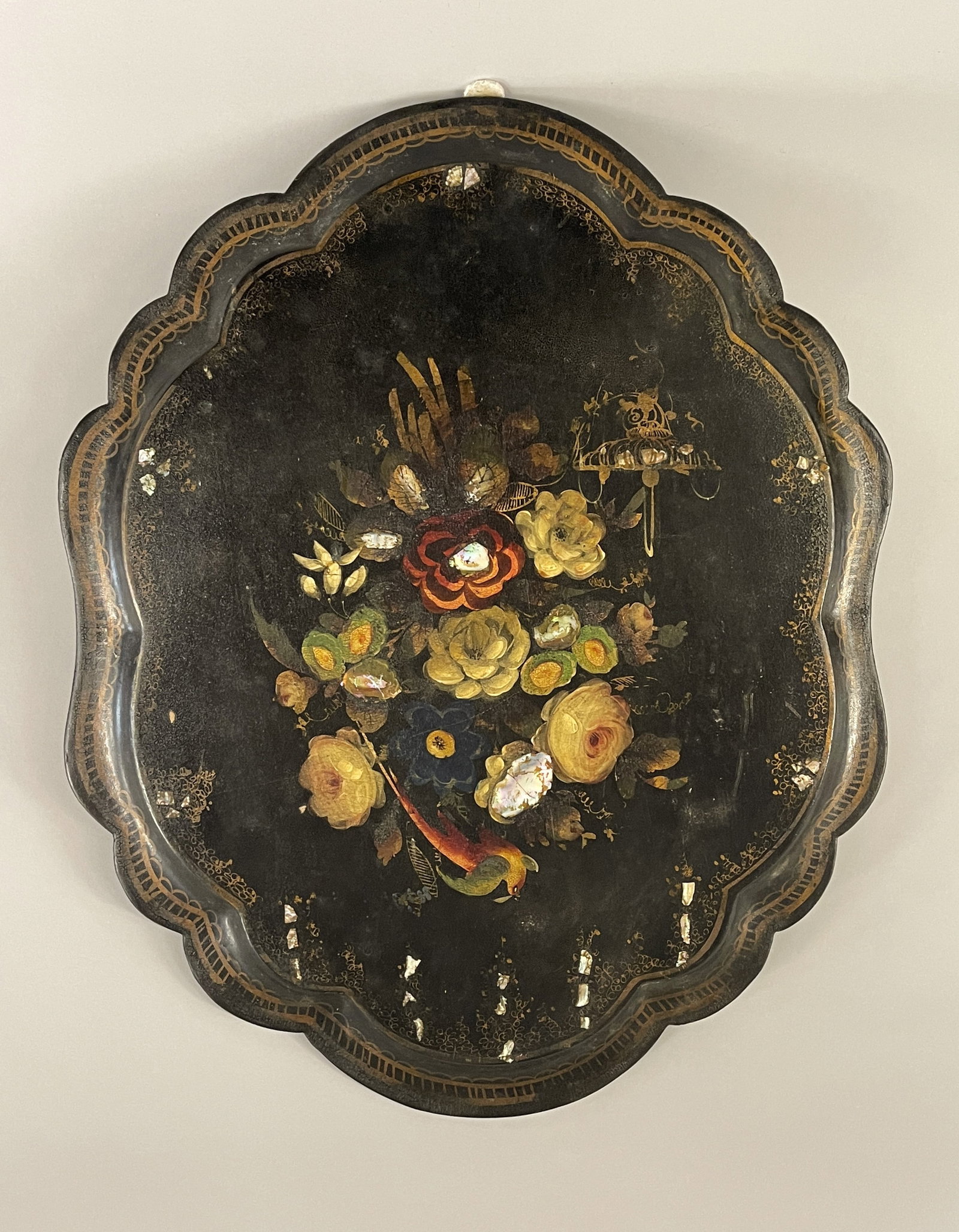 PAPIER MACHE OVAL WALL HANGING (1 of 3)