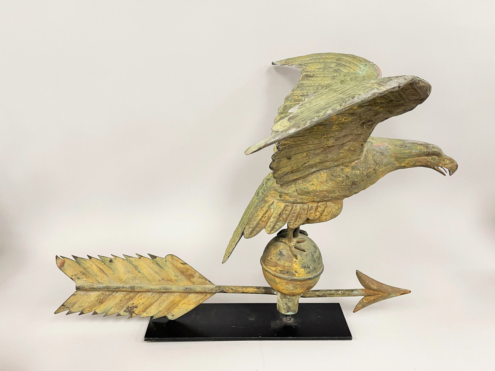 19TH C COPPER AMERICAN EAGLE WEATHERVANE - 2