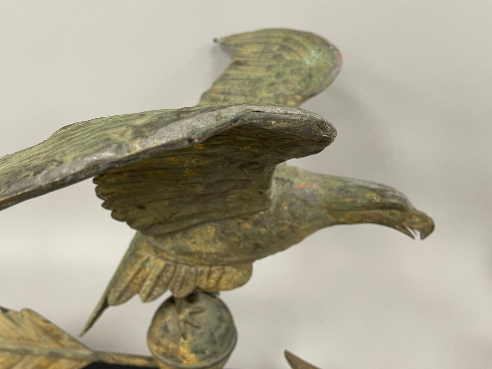 19TH C COPPER AMERICAN EAGLE WEATHERVANE - 3