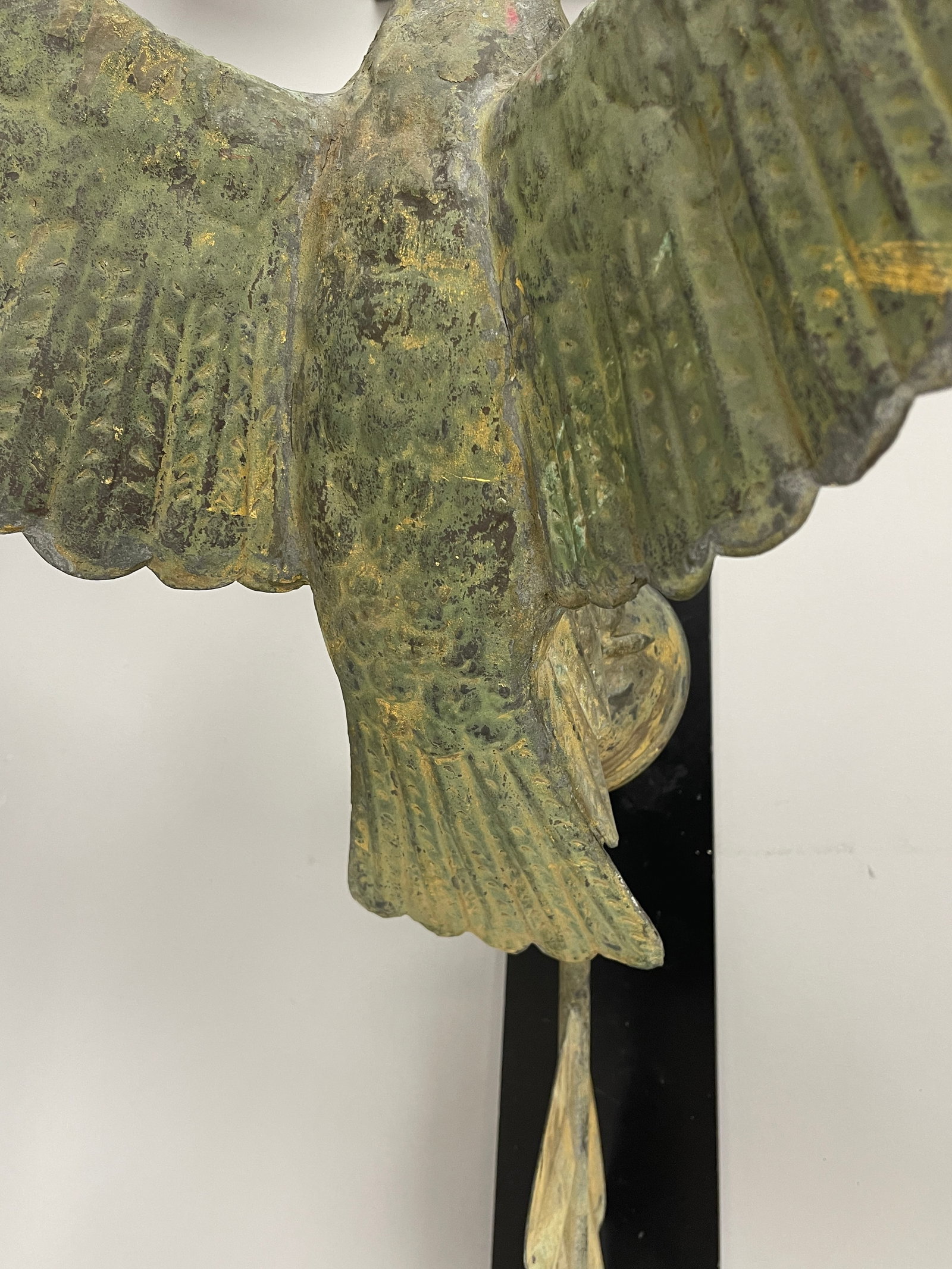 19TH C COPPER AMERICAN EAGLE WEATHERVANE - 8