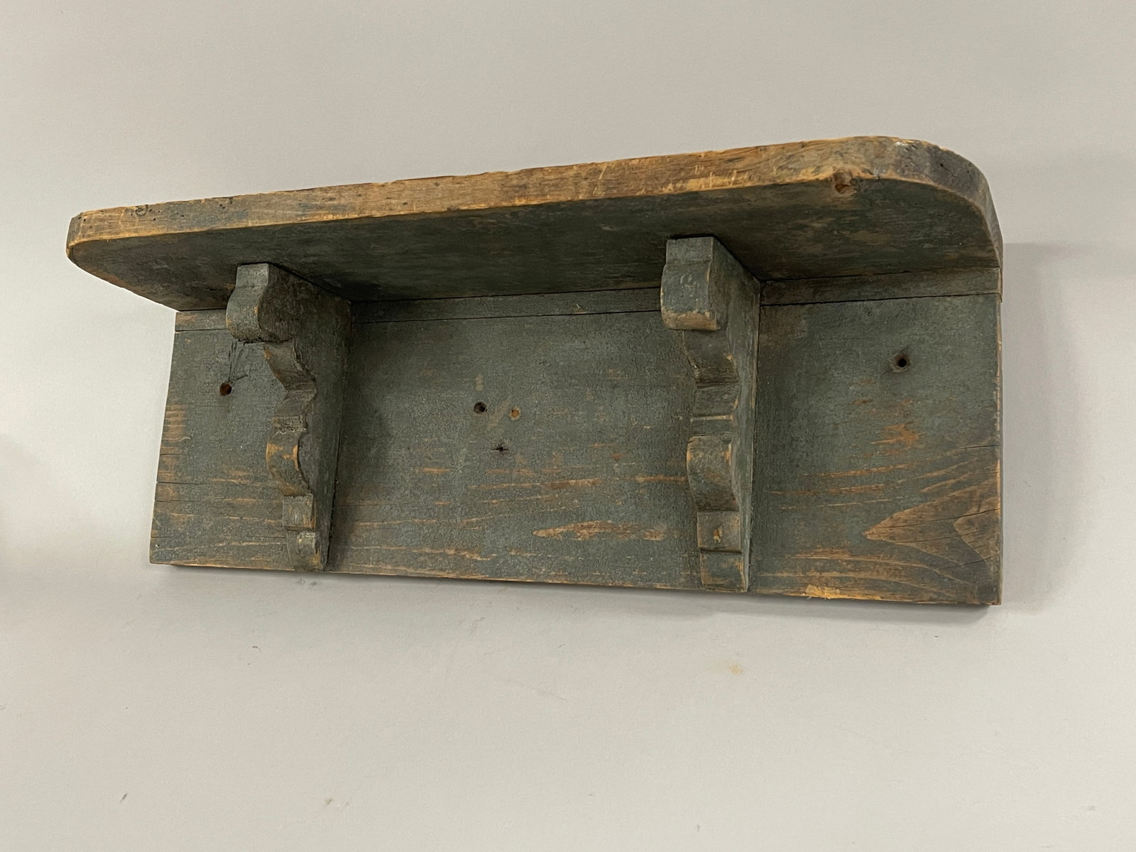 PRIMITIVE PAINTED WALL SHELF - 2
