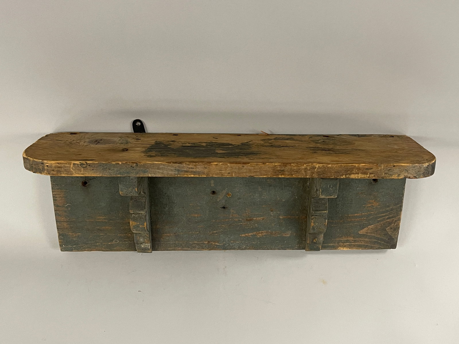 PRIMITIVE PAINTED WALL SHELF - 3