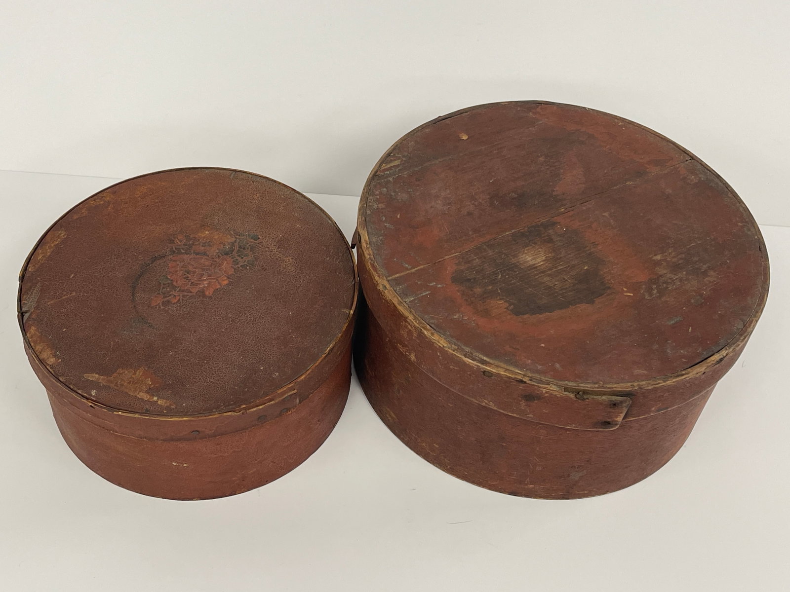 TWO RED PANTRY BOXES - 4