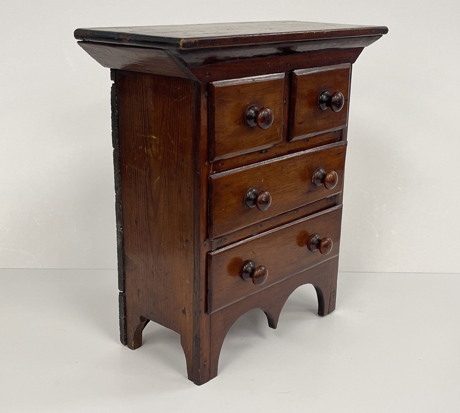 TWO OVER TWO WALNUT CABINET - 2
