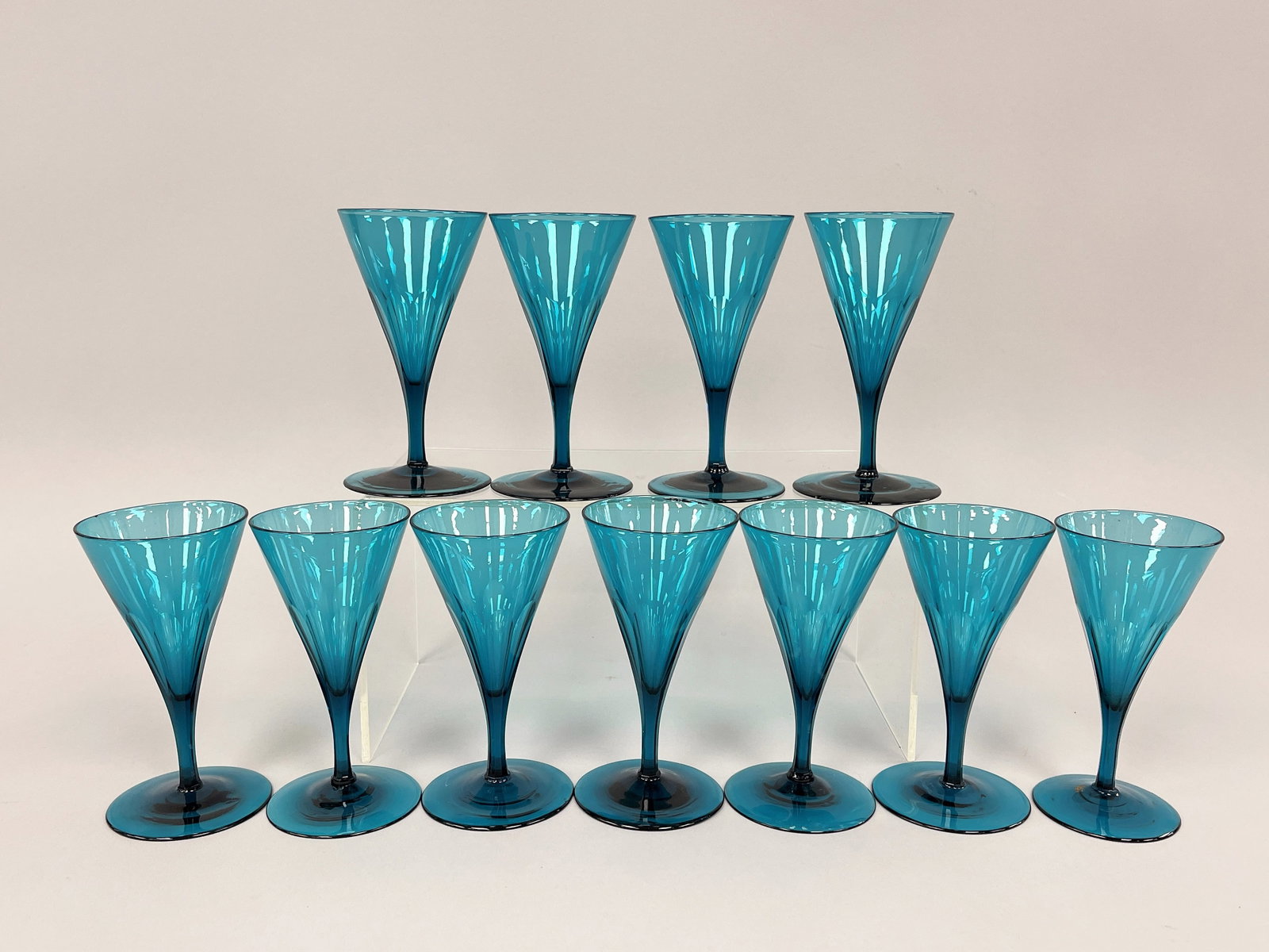 11 BLUE STEMWARE GLASSES (1 of 5)