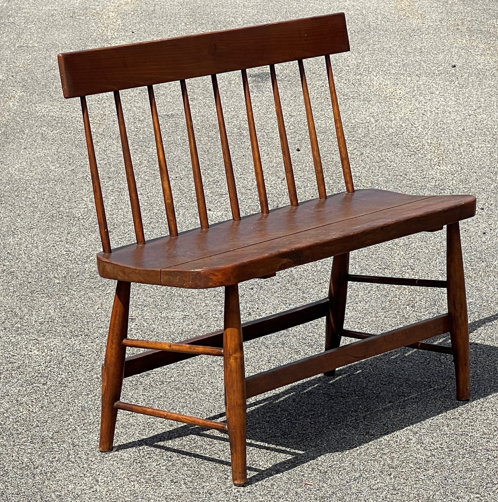 WINDSOR STYLE BENCH , TIGER MAPLE, PINE - 3