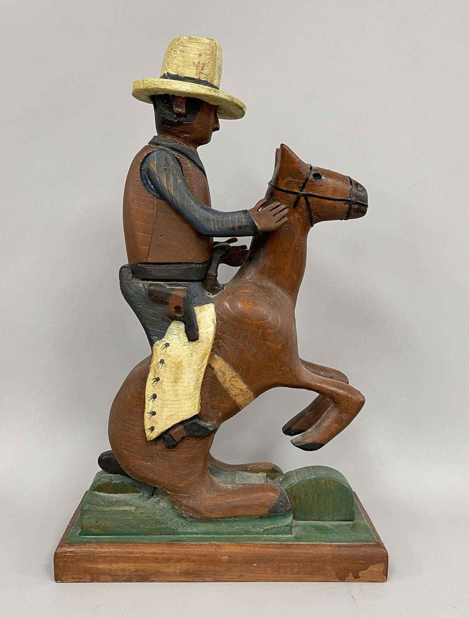 COWBOY ON HORSE CARVING (1 of 5)