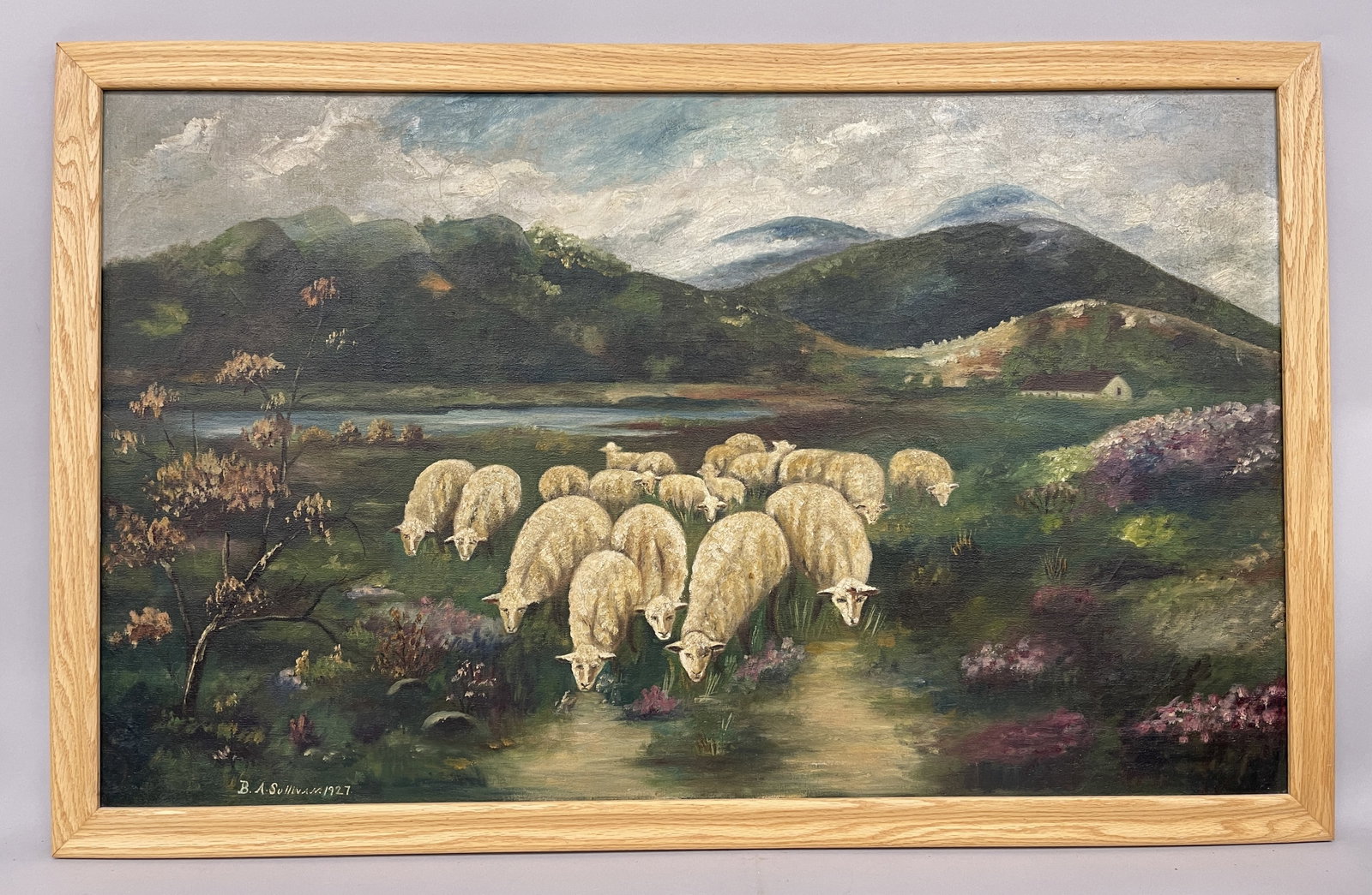 PAINTING, SHEEP IN LANDSCAPE (1 of 7)