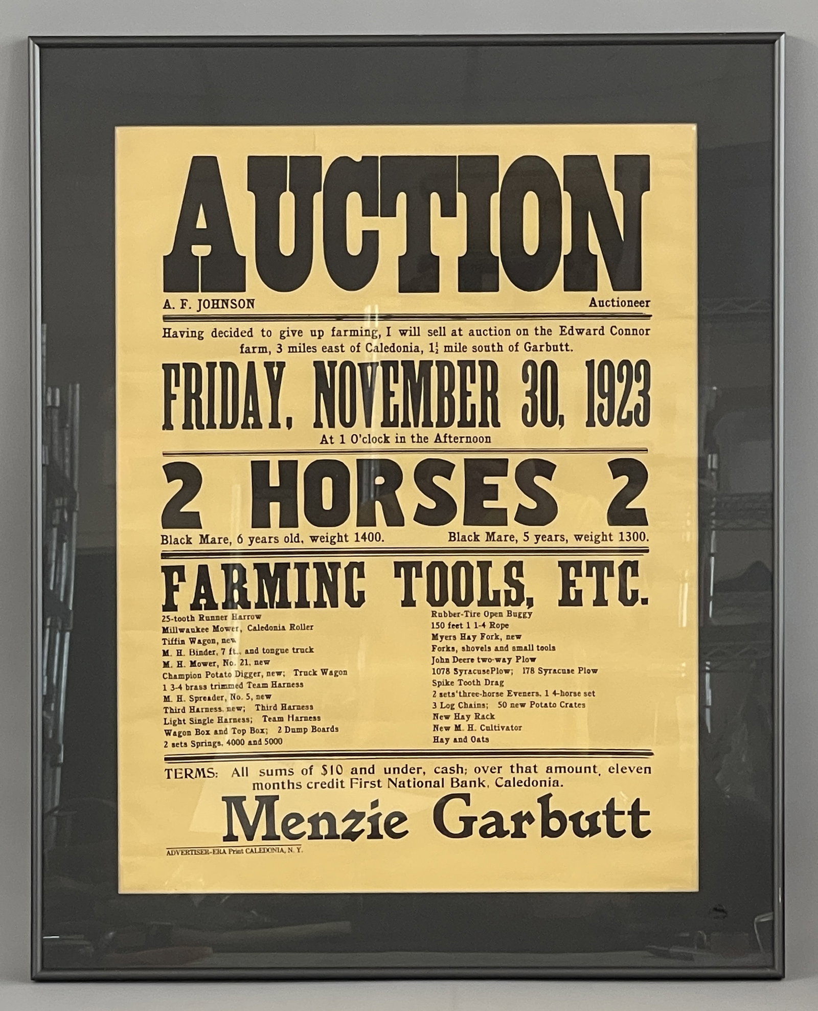 BROADSIDE; 2 HORSE AUCTION - 2