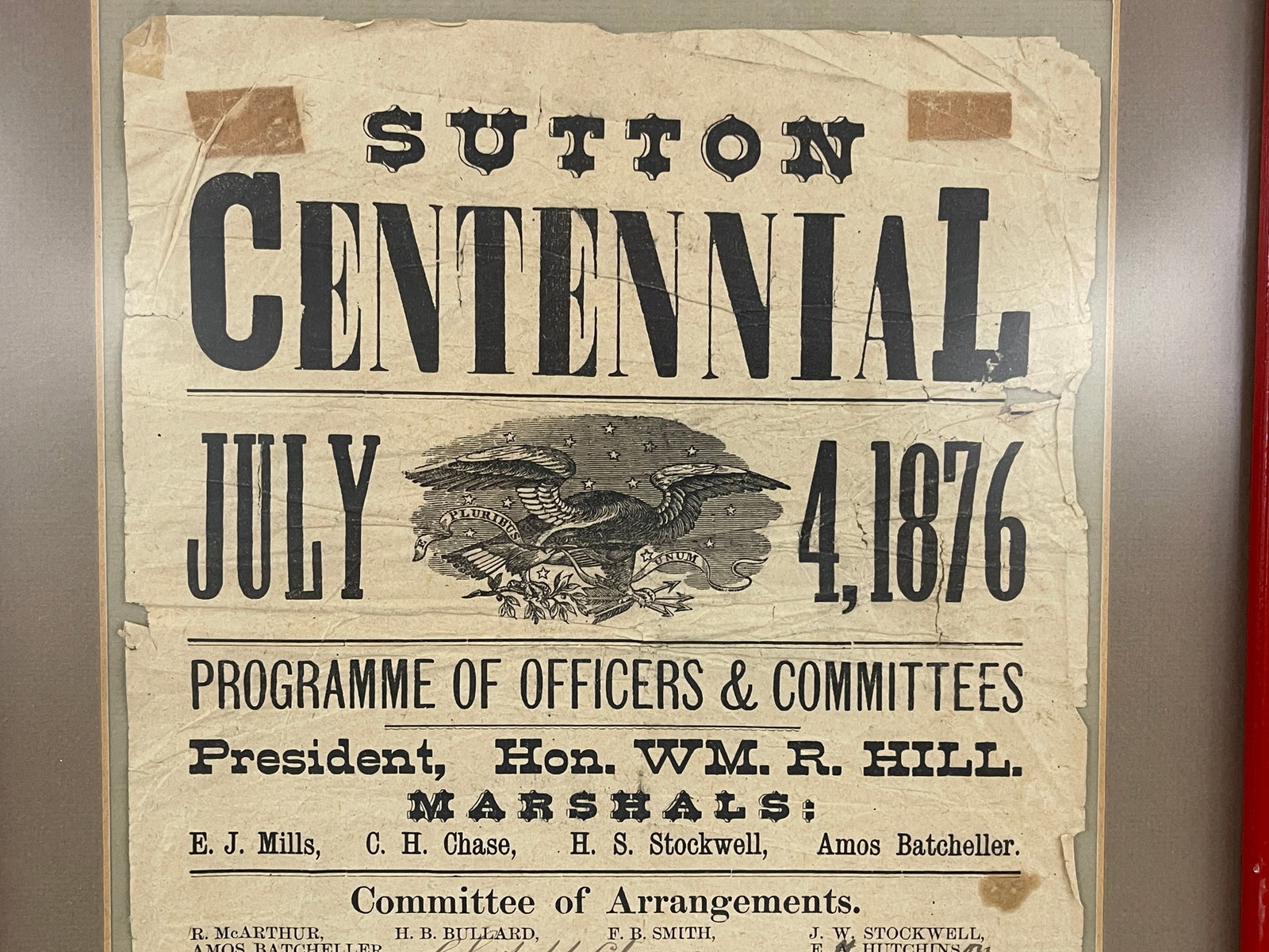 JULY 4, 1876 CENTENNIAL BROADSIDE - 2