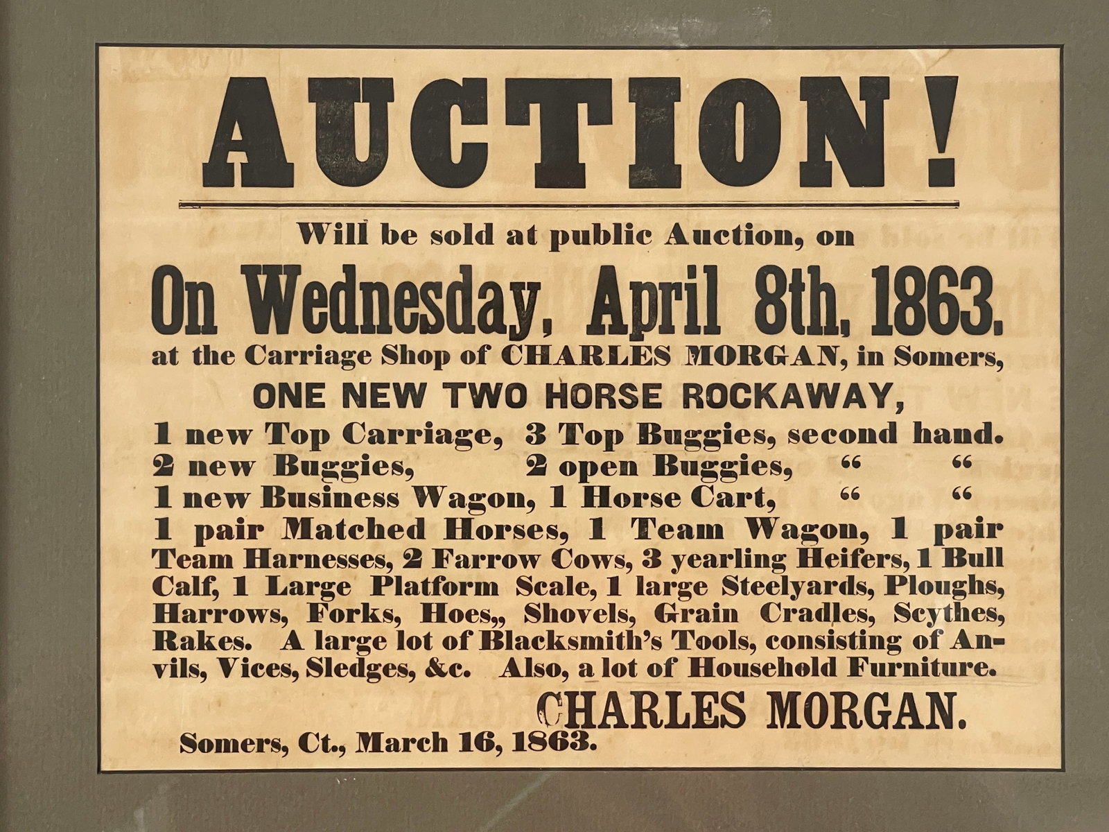 AUCTION BROADSIDE - 2