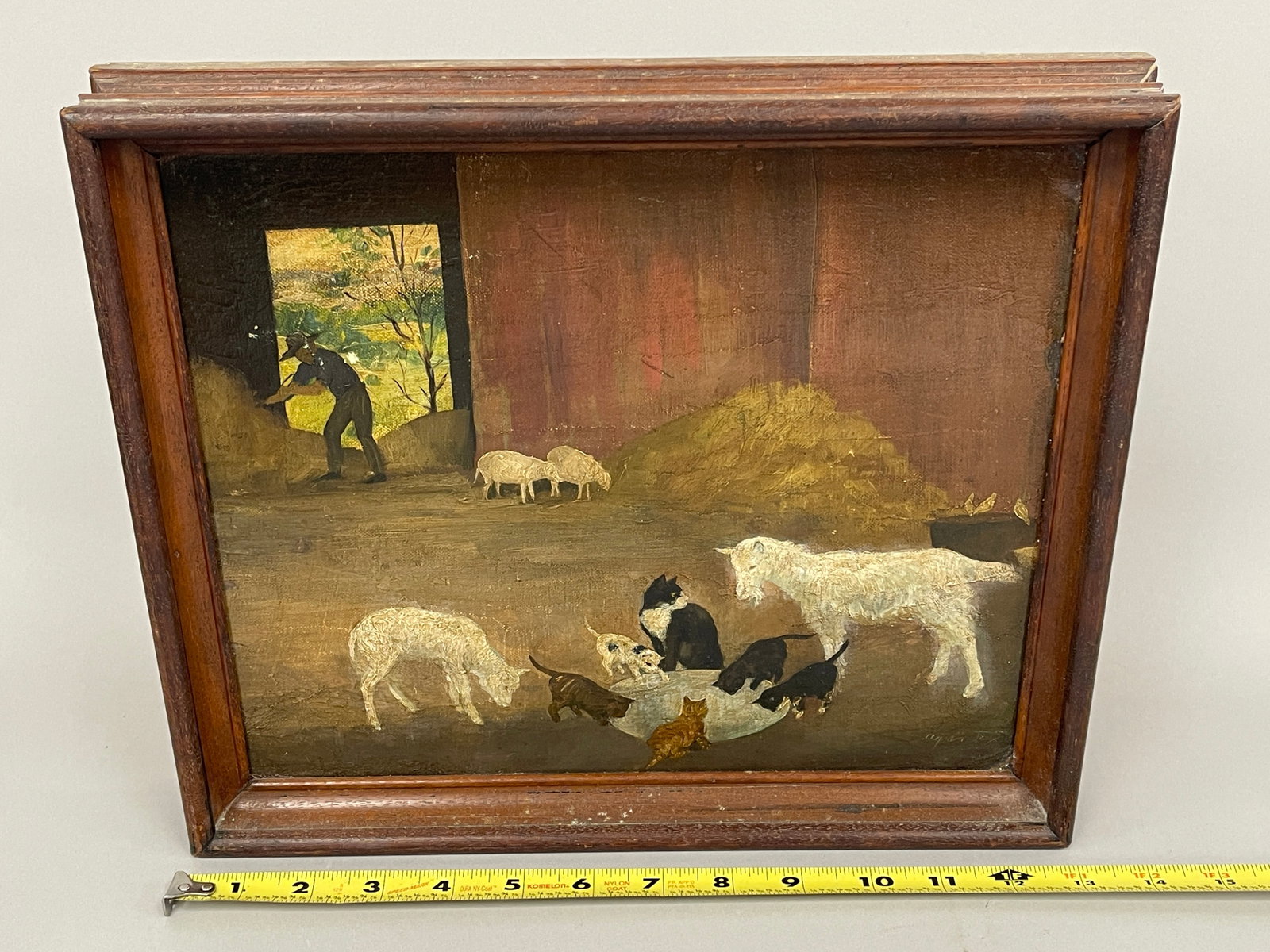 BARNYARD SCENE PAINTING - 2