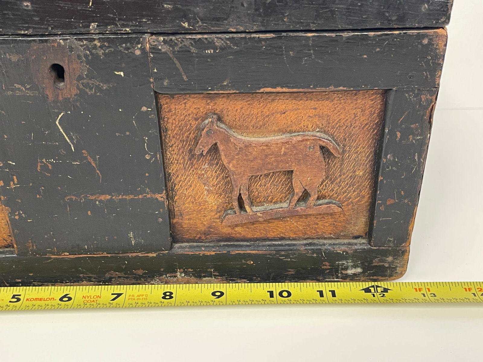 CARVED HORSES DOCUMENT BOX - 8