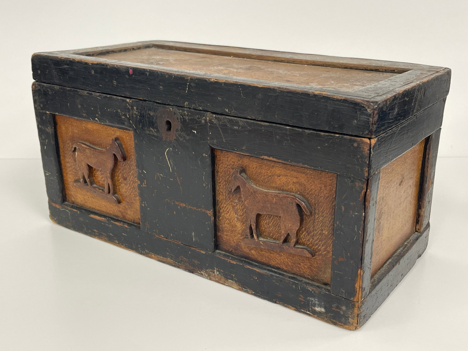 CARVED HORSES DOCUMENT BOX - 3
