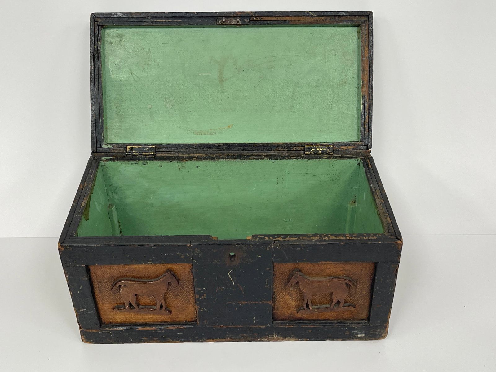 CARVED HORSES DOCUMENT BOX - 5