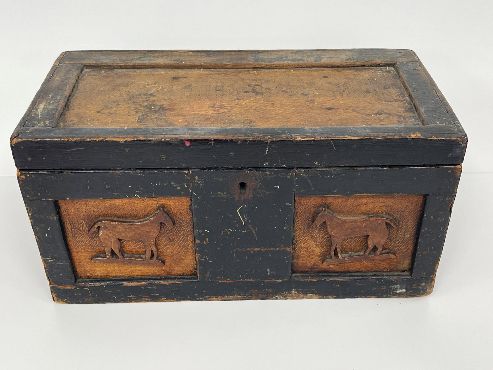 CARVED HORSES DOCUMENT BOX - 7