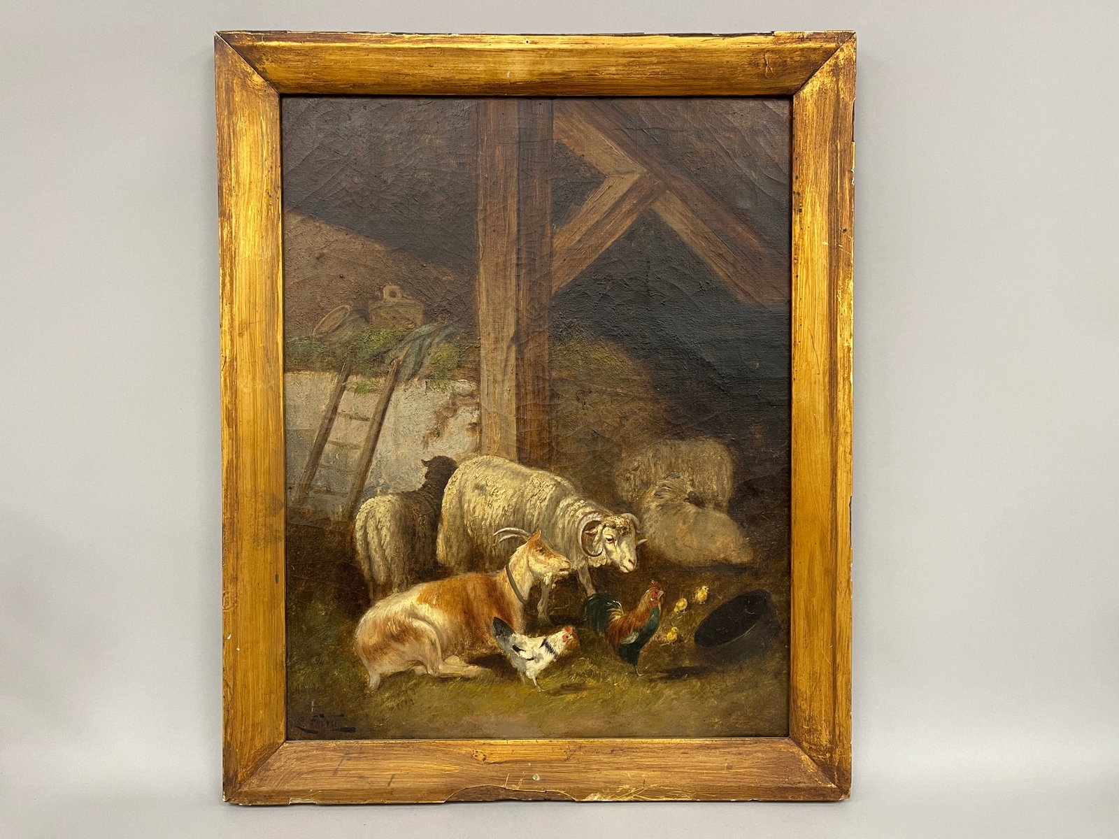 LIVESTOCK IN BARN PAINTING (1 of 6)