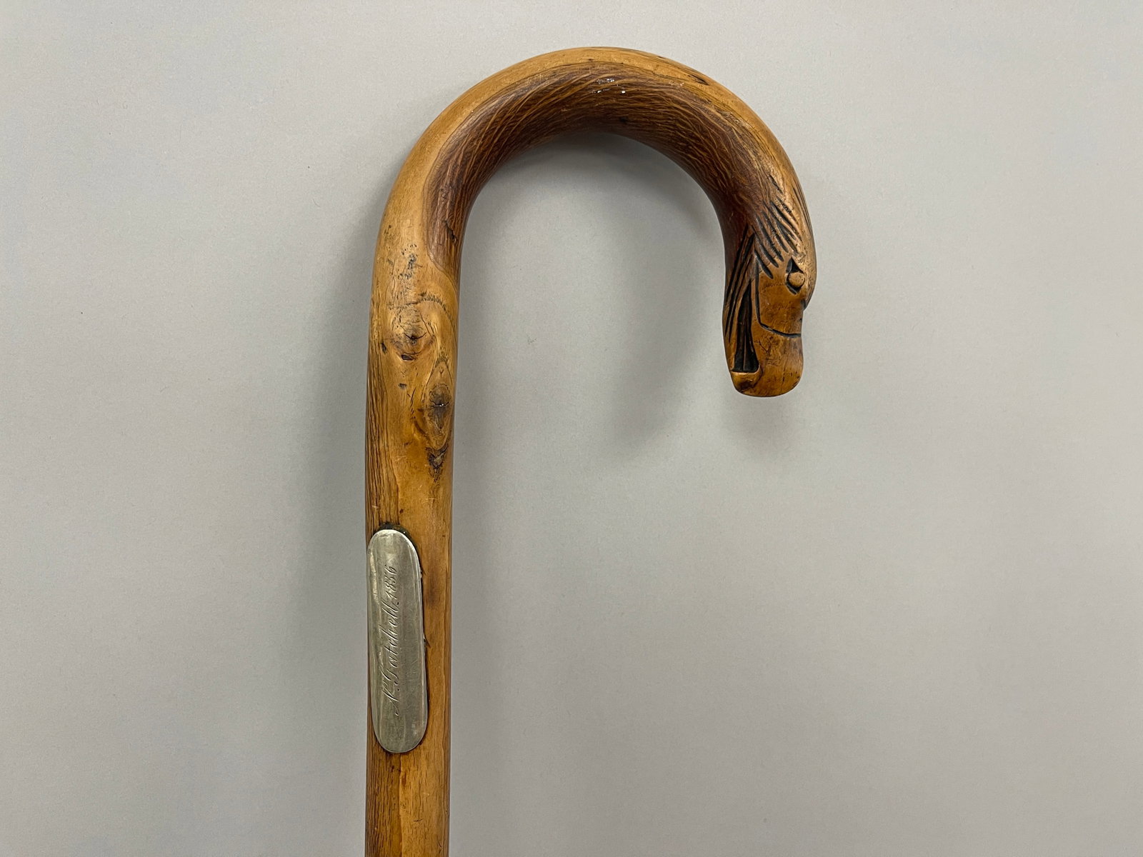 EAGLE HEAD CARVED CANE - 2