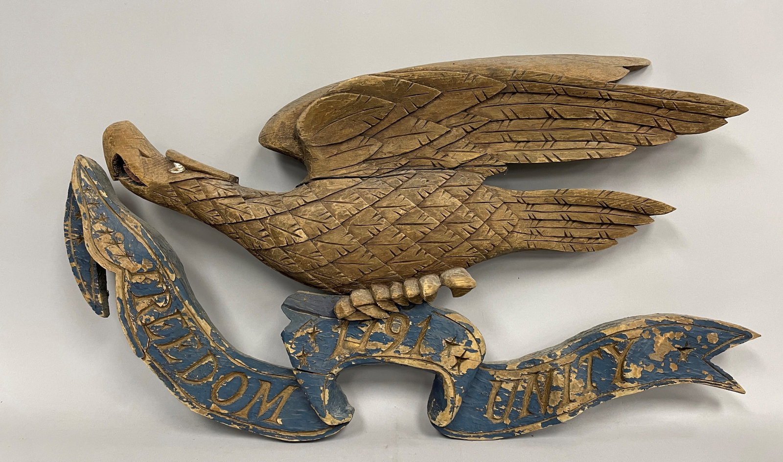 CARVED EAGLE PLAQUE - 6