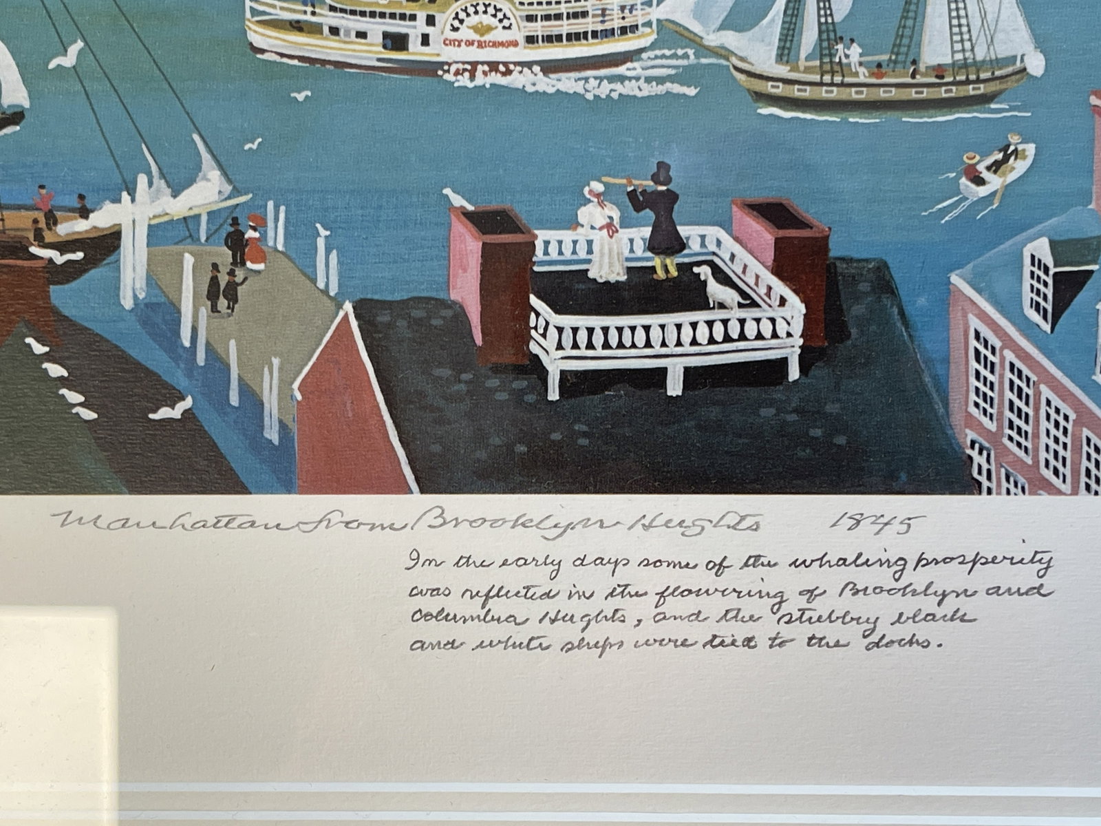 HARBOR SCENE LITHOGRAPH - 2