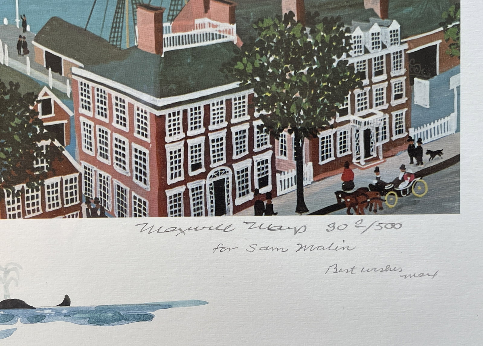 HARBOR SCENE LITHOGRAPH - 3