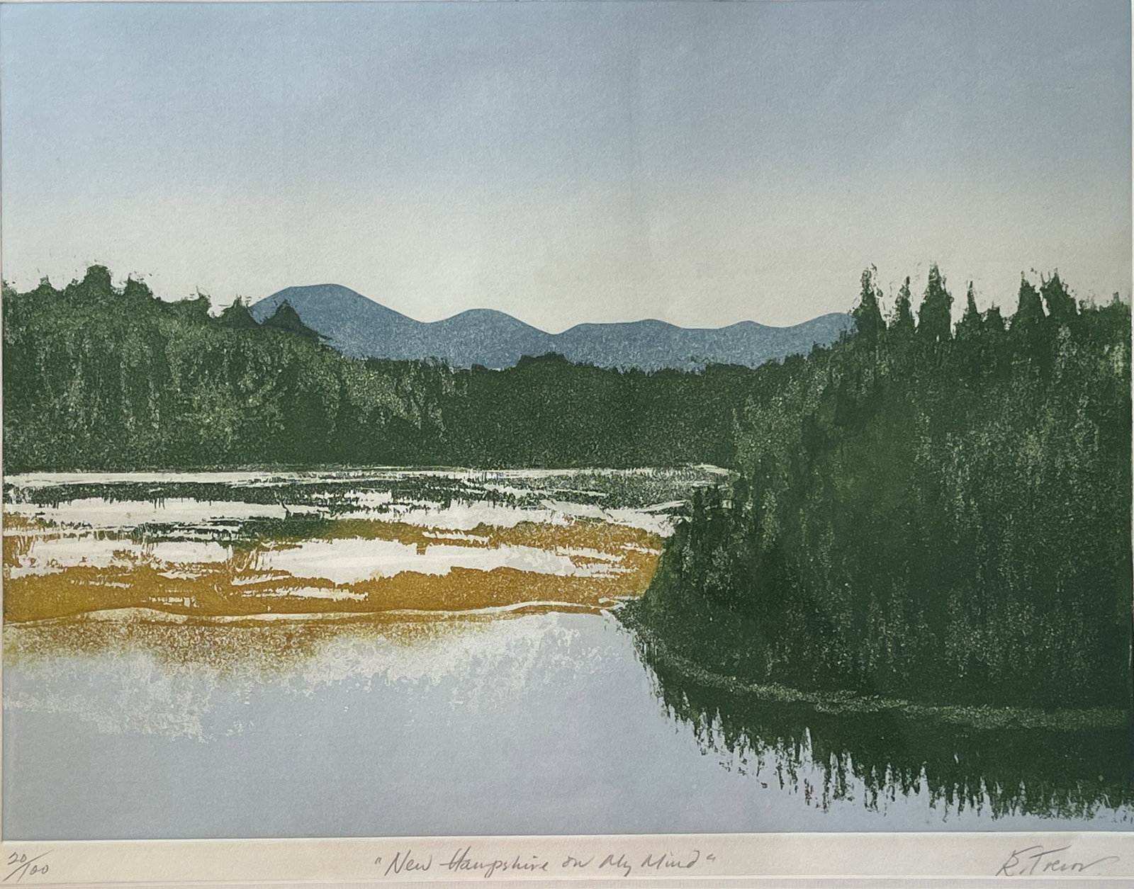 SNOW SCENE LANDSCAPE LITHOGRAPH - 2