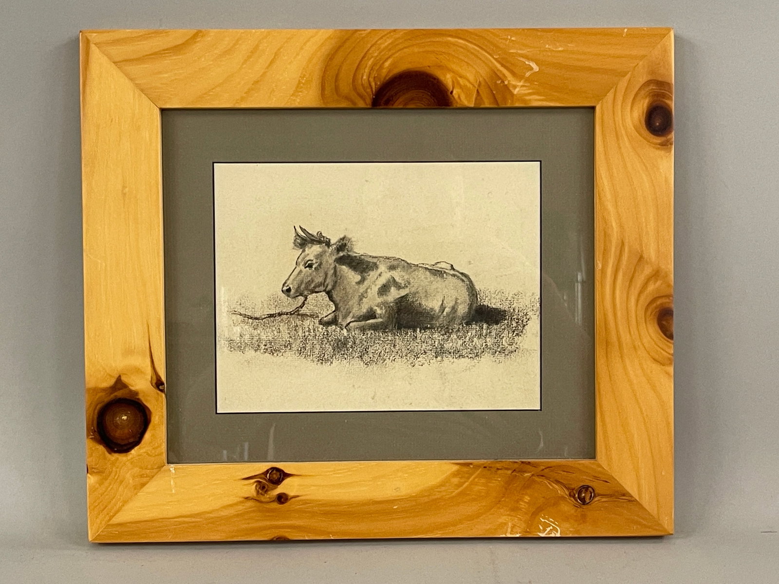 CHARCOAL DRAWING OF COW: CHARCOAL DRAWING OF COW