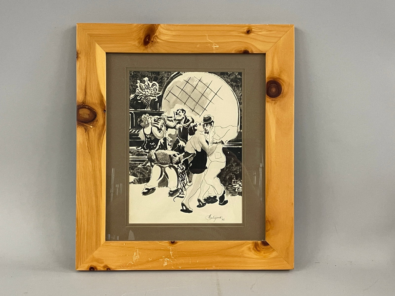 DANCERS LITHOGRAPH: DANCERS LITHOGRAPH MODERN, EXCELLENT CONDITION.