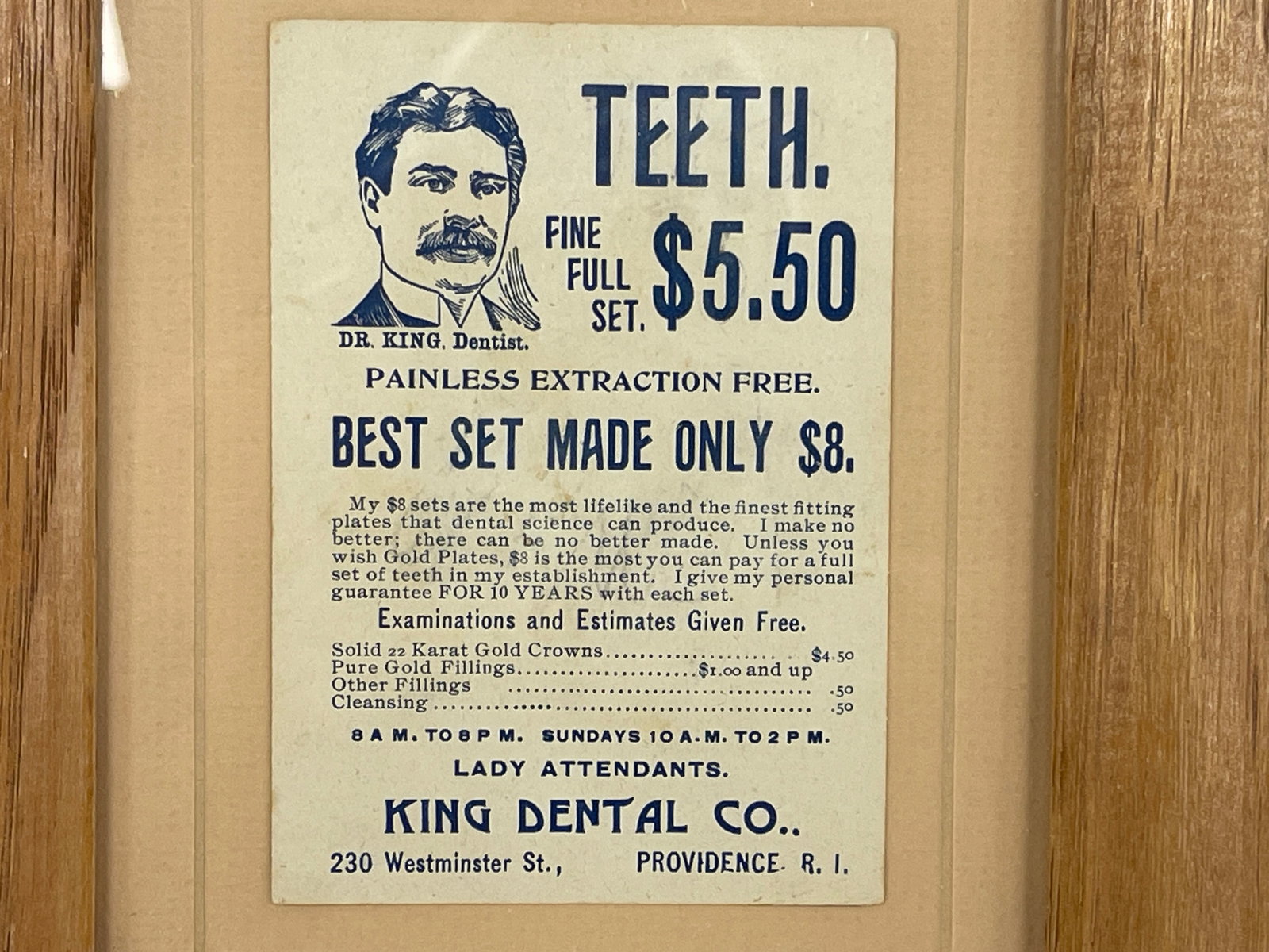 FALSE TEETH $5.50 TRADE CARD - 2