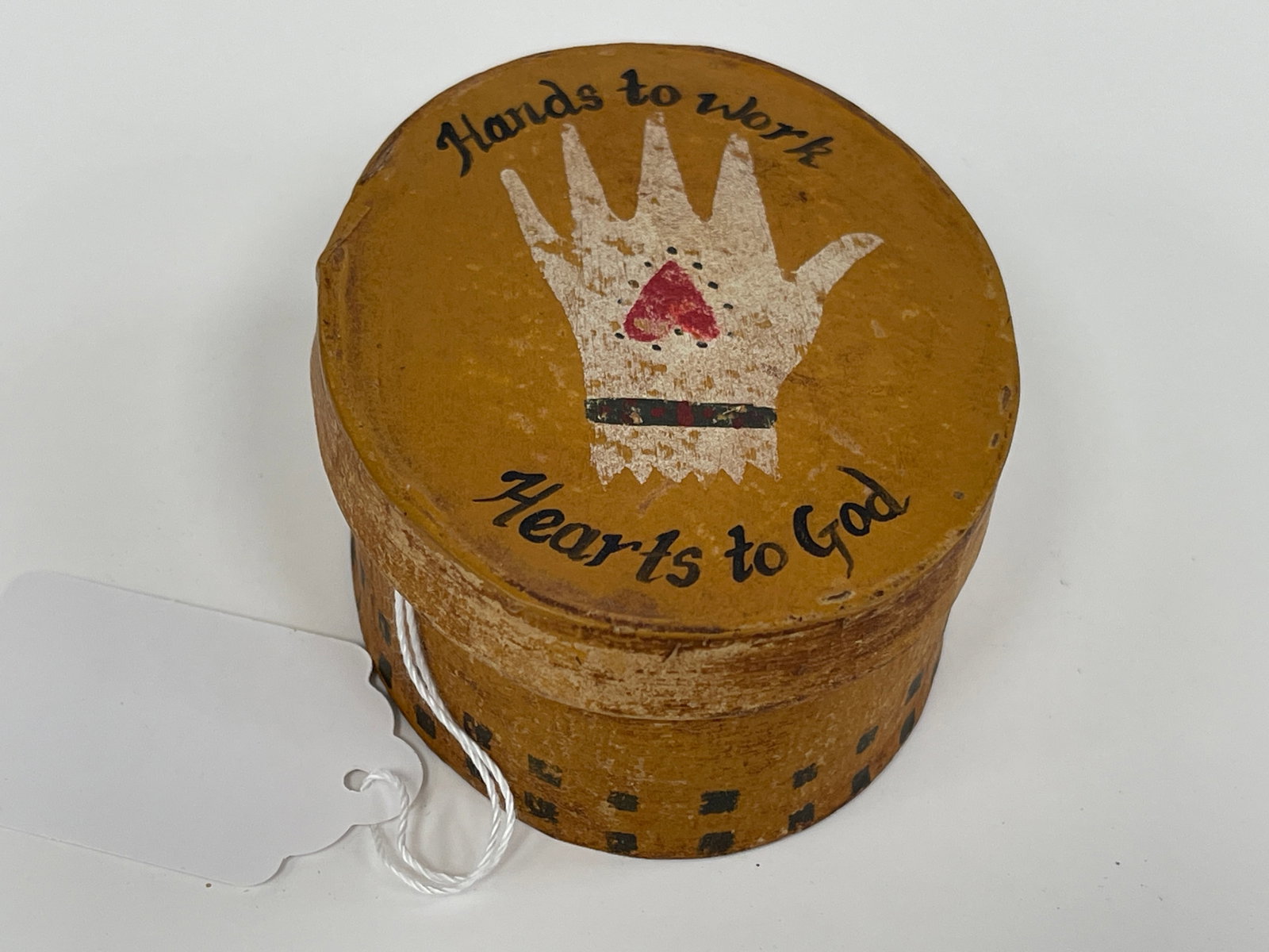 HEART IN HAND DECORATED OVAL BOX (1 of 4)