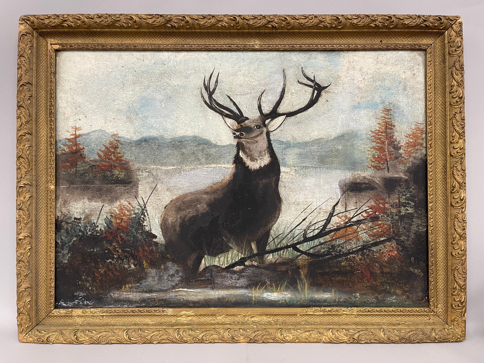 FULL RACK DEER PAINTING (1 of 5)
