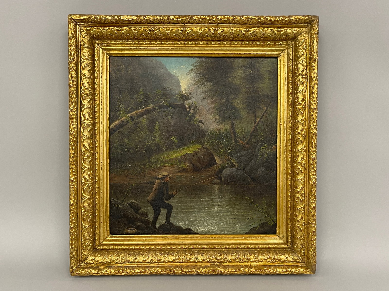 MOUNTAIN STREAM FISHERMAN PAINTING (1 of 5)
