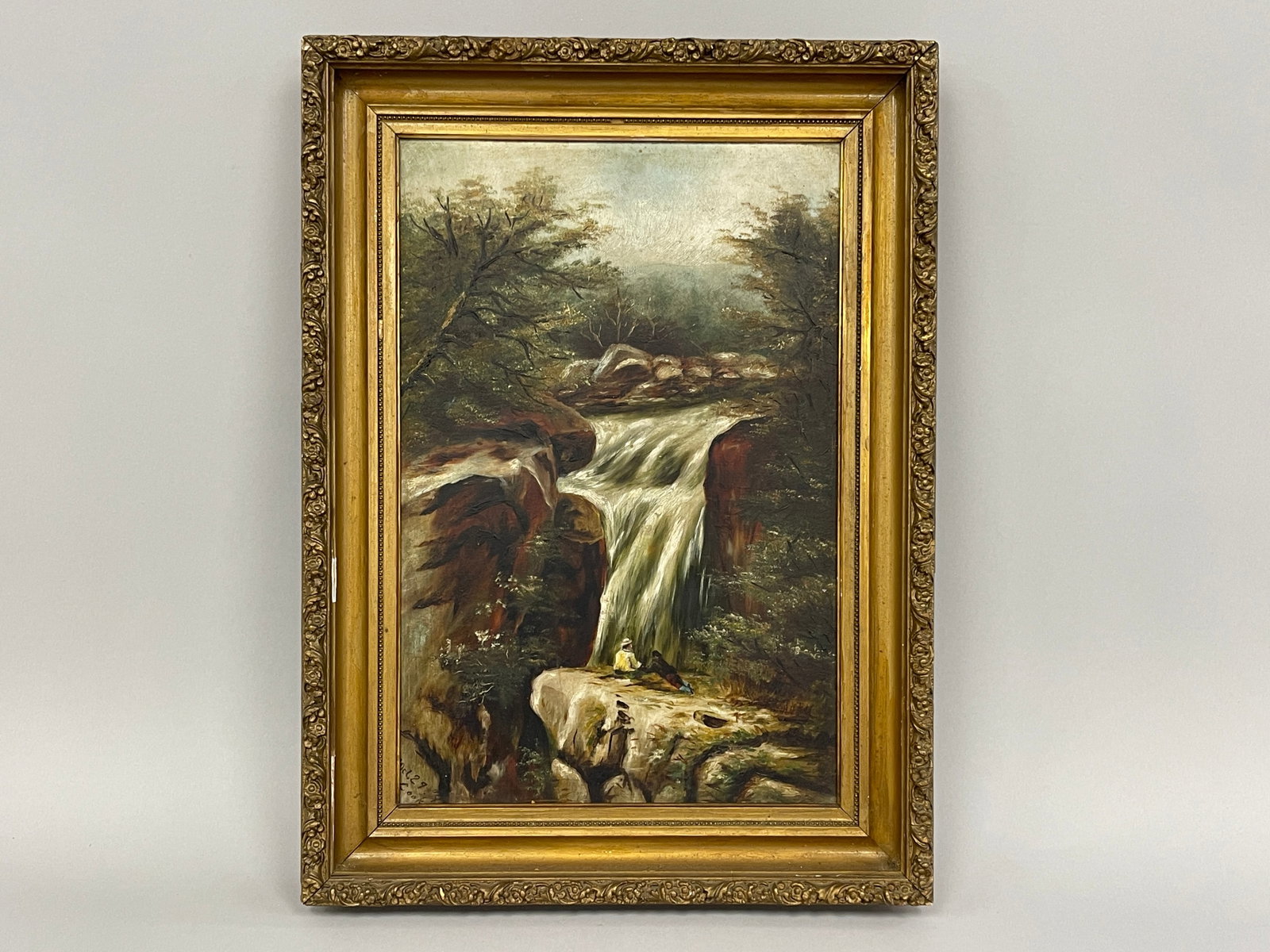 MAN AT WATERFALL PAINTING (1 of 5)