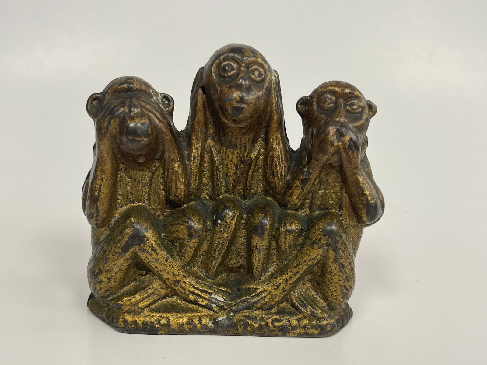 MONKEYS BANK: MONKEYS BANK LATE 19TH C, CAST IRON, EXCELLENT CONDITION.