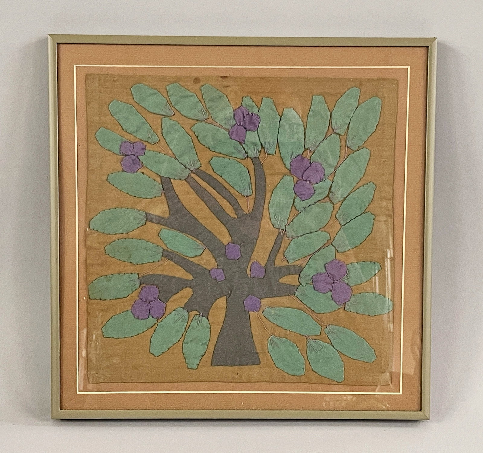 QUILT SQUARE: QUILT SQUARE 100-200 EARLY 20TH C, MODERN FRAMED, EXCELLENT CONDITION.