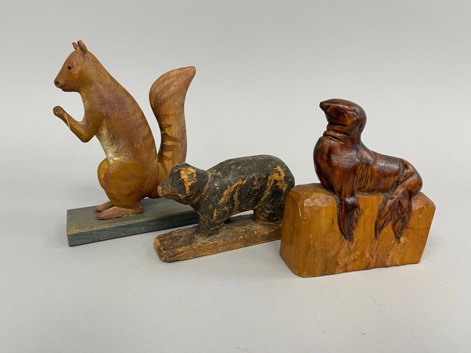 3 SMALL CARVED ANIMALS - 2