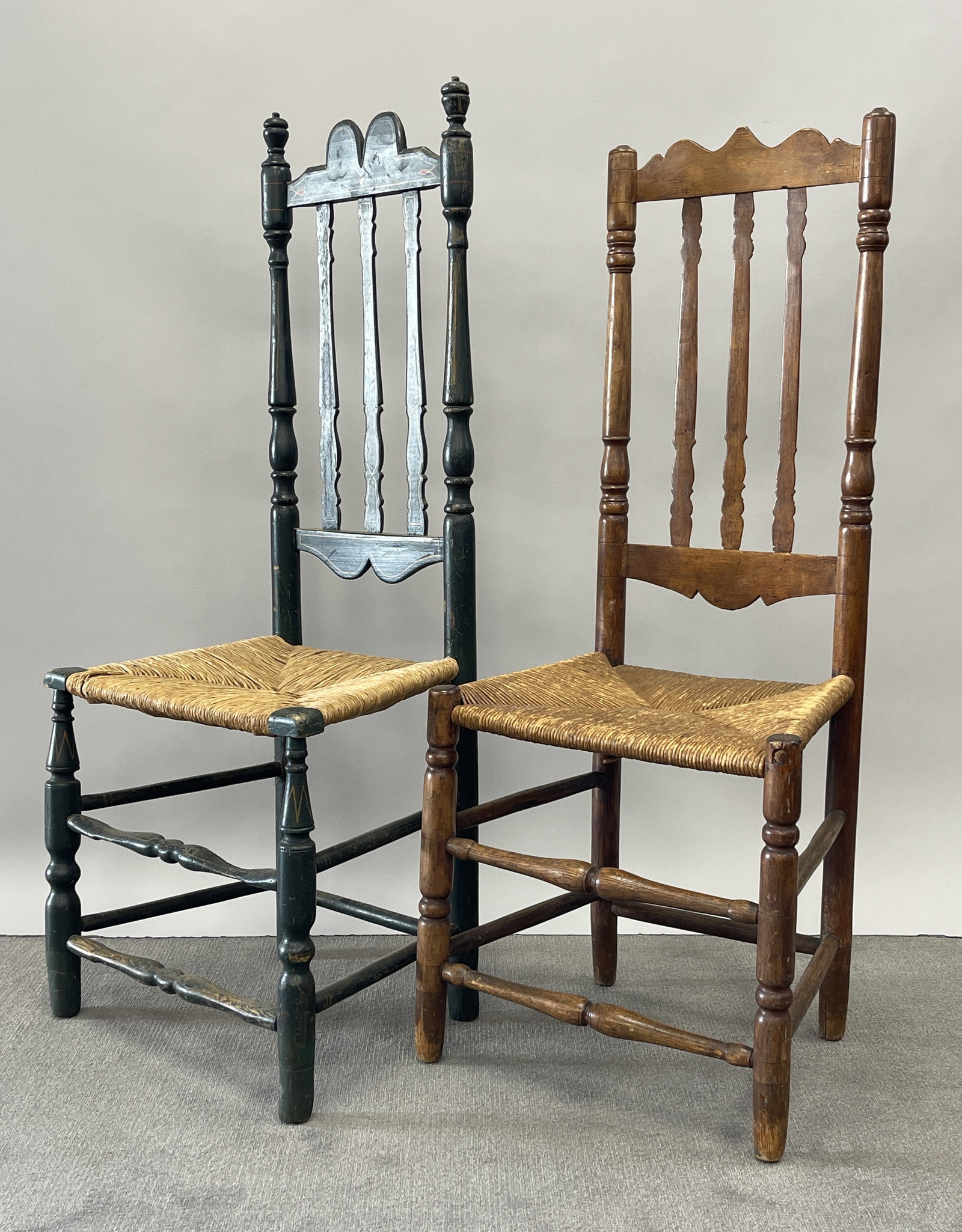 TWO BANISTER BACK SIDE CHAIRS - 3
