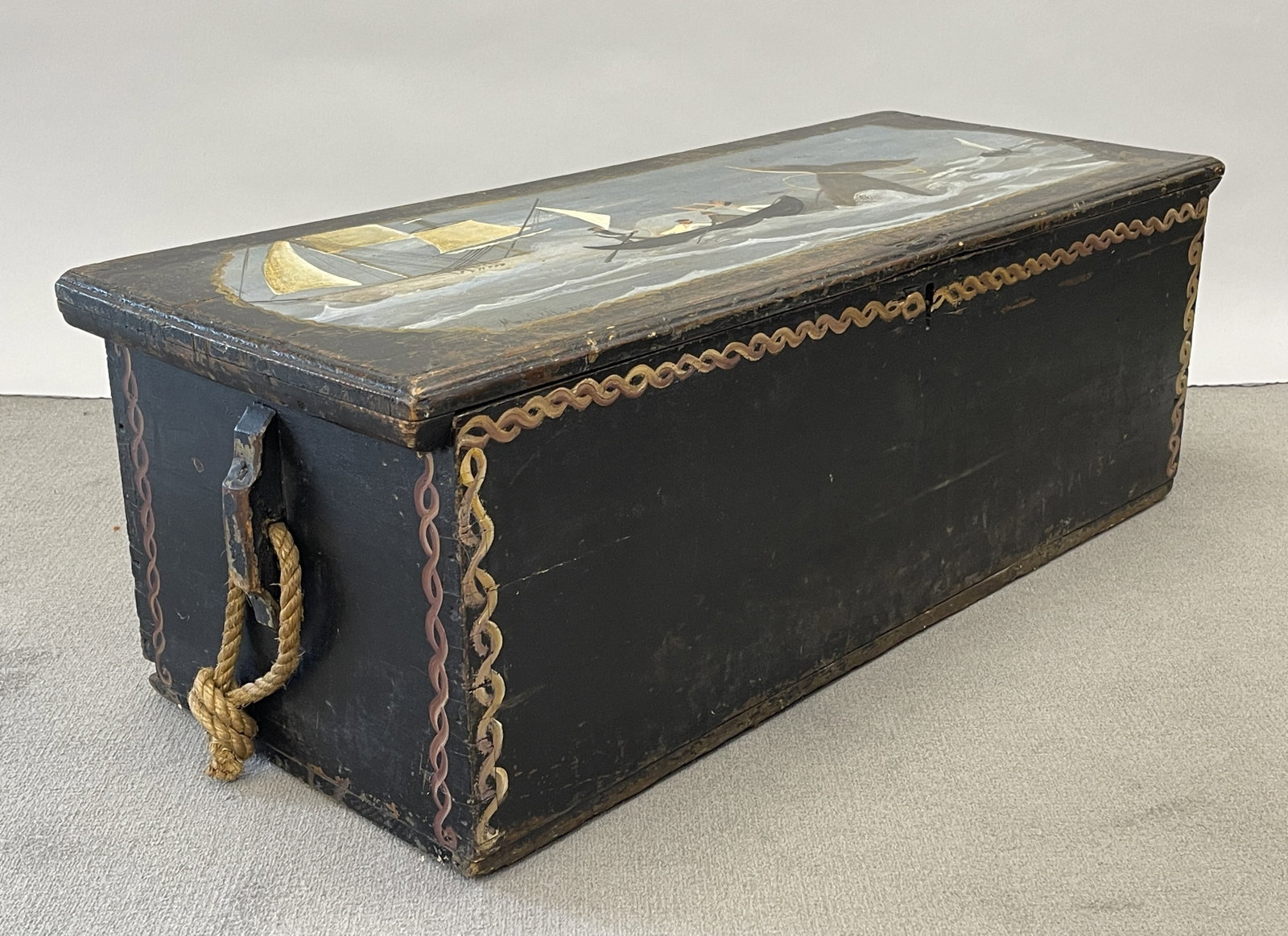 19TH C SEA CHEST - 2