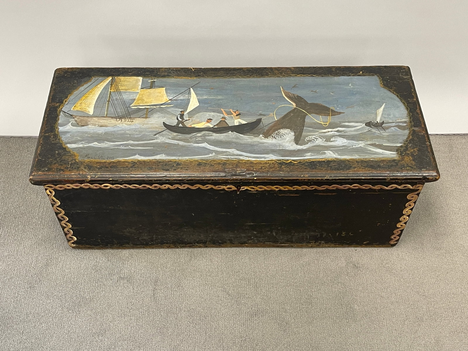 19TH C SEA CHEST - 4