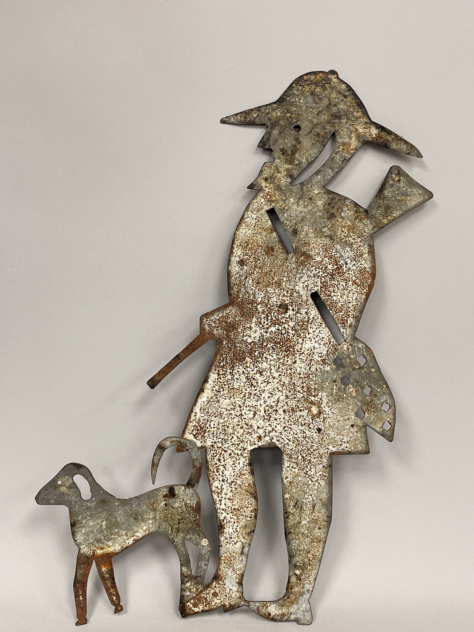 HUNTER AND DOG SHEET METAL CUTOUT: HUNTER AND DOG SHEET METAL CUTOUT