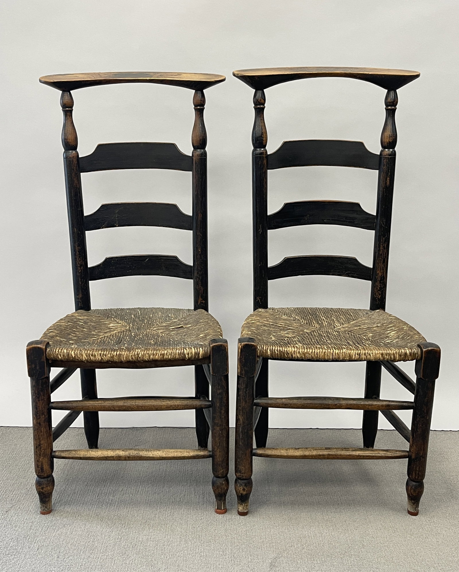PAIR 19TH FRENCH PRIE DIEU: PAIR 19TH FRENCH PRIE DIEU ( PRAYER CHAIR )