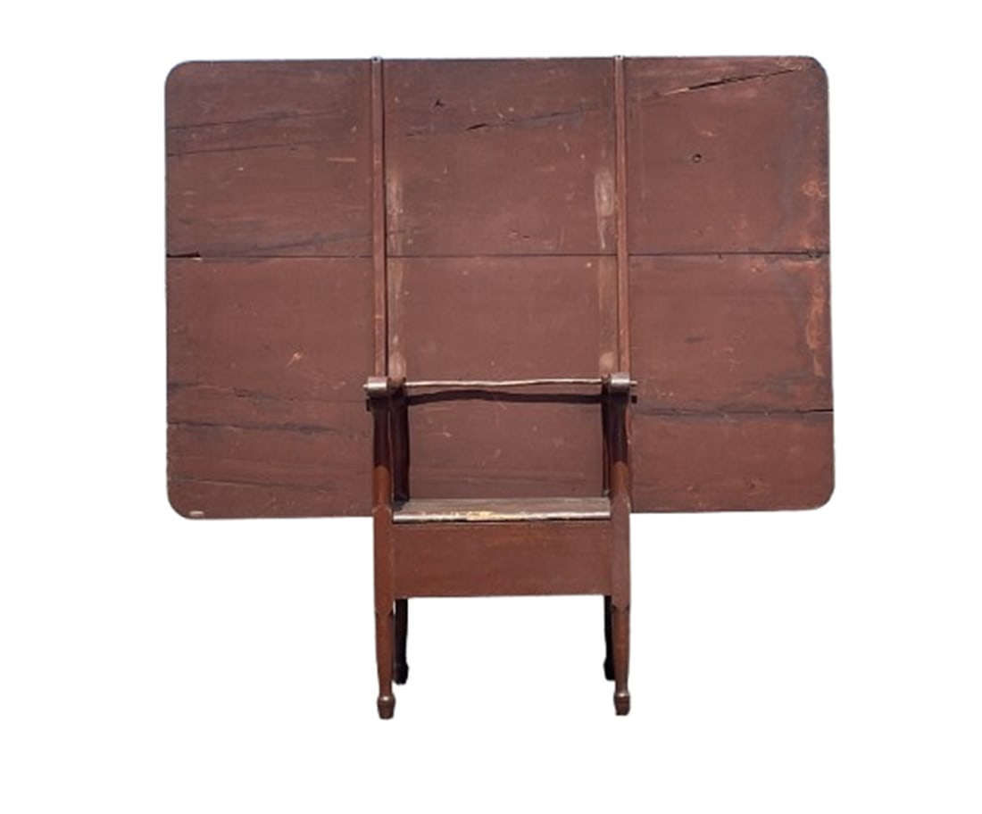 RARE 18TH C DINING ROOM SIZED NE CHAIR TABLE (1 of 10)