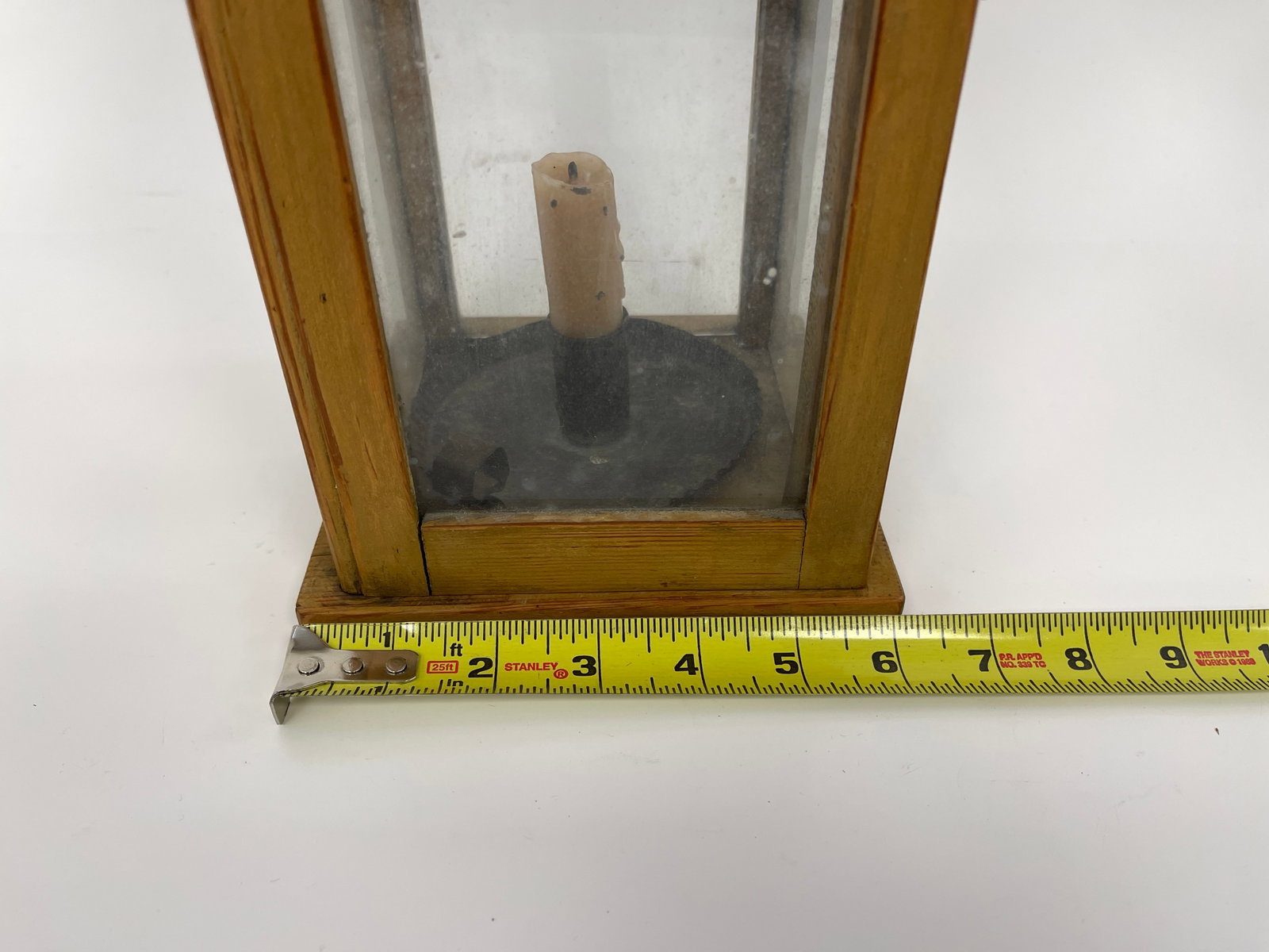 YELLOW PAINTED BARN LANTERN - 5